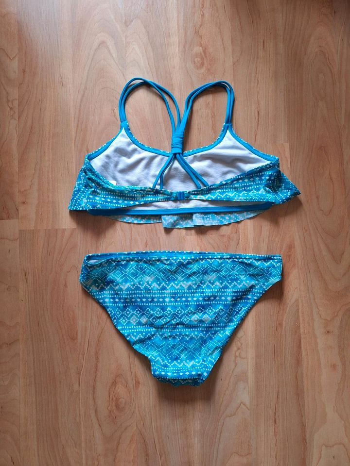 C&A Mädchen Bikini, blau gemustert, Größe: 158/164 in Berlin