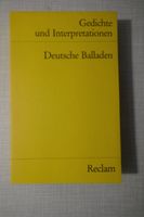 Reclam: Gedichte und Interpretationen - Deutsche Balladen Bayern - Würzburg Vorschau