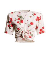 T-shirt, Magda Butrym, Rosenmotiv, Creme, Rot, L Hessen - Kassel Vorschau