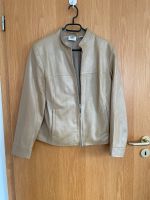 Jacke Leder Beige Madeleine 42 Kr. München - Hohenbrunn Vorschau