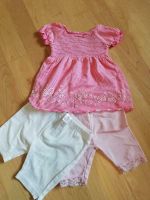 Süßes 3 teiliges Set 62/68 rosa weiß Mädchen kurz Kleid Leggins Hessen - Ranstadt Vorschau