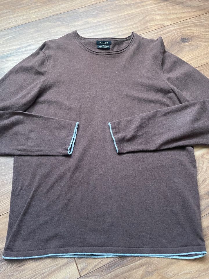 Massimo Dutti Herren Pulli L leicht Baumwolle Seide Cashmir in Moers