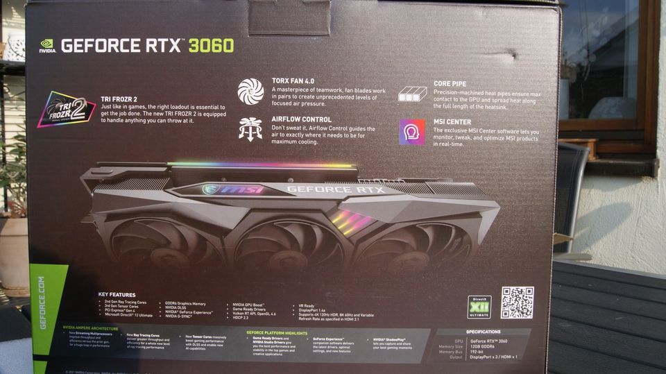 Grafikkarte NVIDIA GeForce RTX 3060 12GB GDDR6 Gaming z Trio Fan in Biberach an der Riß