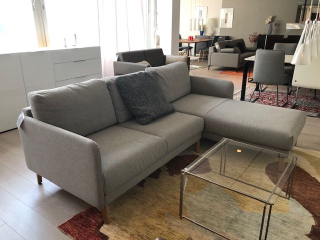 Sofa Hülsta mit Longchair Stoff Grau-Beige UVP: 7.598,- € in Göppingen