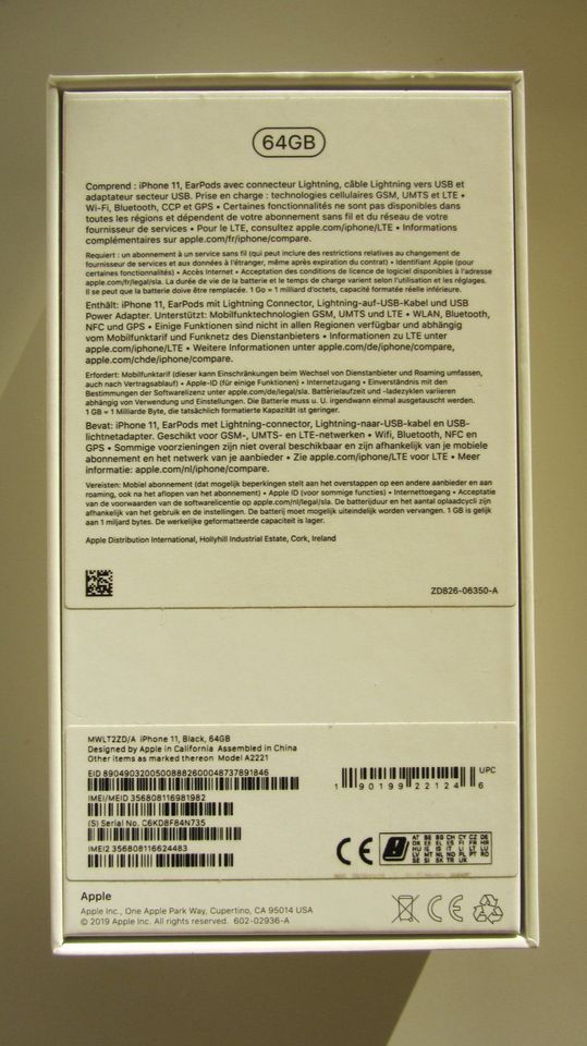 Apple iPhone 11 64 GB Schwarz in Schwalbach