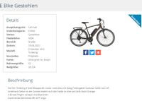 E Bike Gestohlen Entdecker e9.6 Trekking Herren 150€ Belohnung Hessen - Gießen Vorschau