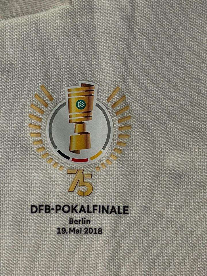 75. DFB Pokal Finale 2018 Polo Shirt Adidas Gr S Frankfurt Bayern in Berlin