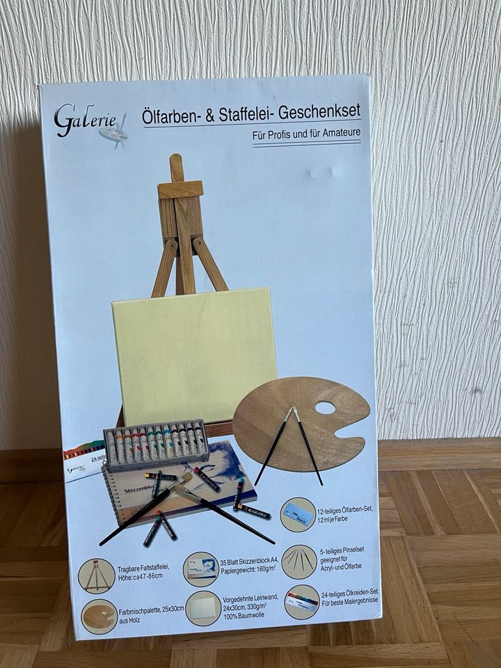 Staffelei, Ölfarben Geschenkset in Limburgerhof