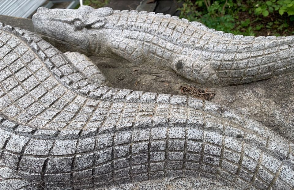 Krokodilgranitabdeckung für Mülltonnenhäuschen in München