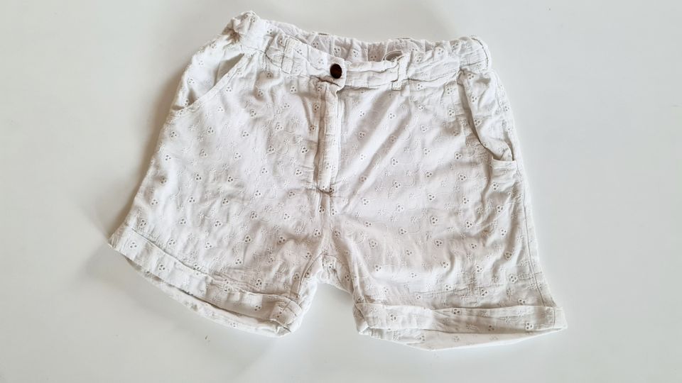 Ebbe Kids - Kurze Hose - 146 - Lochspitze - Weiß Bermuda - Shorts in Singen