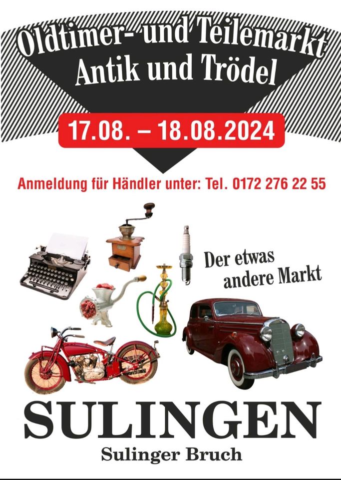 Oldtimermarkt und teile Markt antik u. Trödel in Sulingen