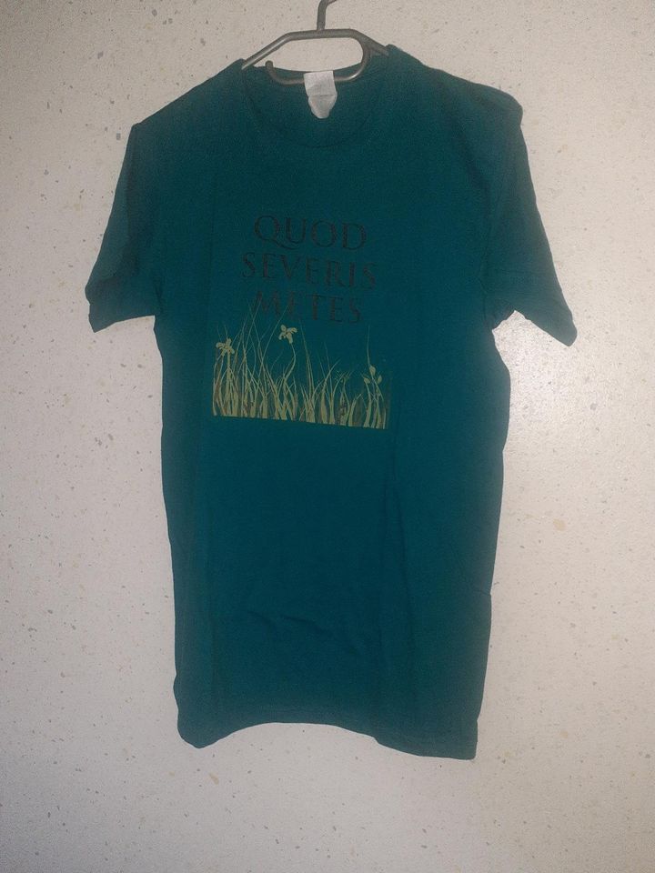 T-Shirt Latein Quod severis metes Gr. S türkis neuwertig in Diemelsee