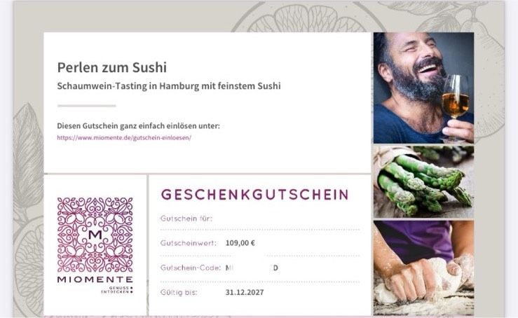 Schaumwein-Tasting mit Sushi in Hamburg