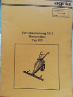 Agria Betriebsanleitung 30/1 Motormäher Typ 300 aus 1979 Baden-Württemberg - Weil am Rhein Vorschau