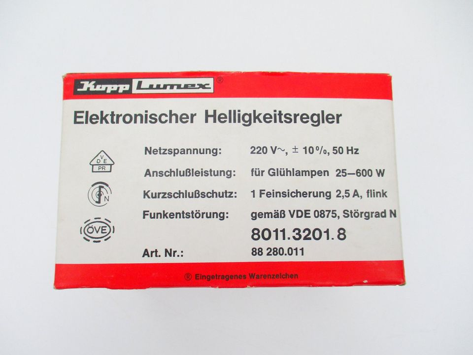 Elektronischen Helligkeitsregler Kopp Lumex Glühlampen 25 - 600 W in Amorbach