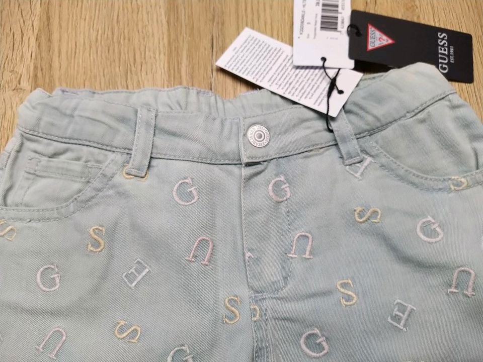 NEU! GUESS kurz Hose Shorts allover-buchstabenstickerei 110 in Weiterstadt