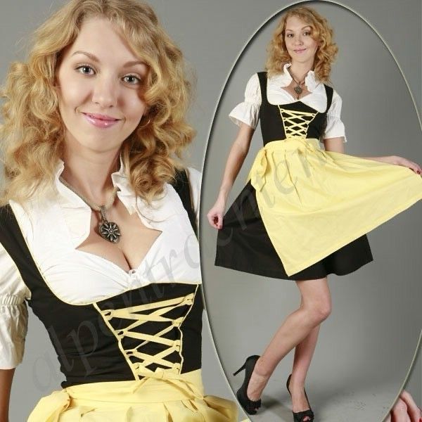 Schwarz & gelb Dirndl ohne Bluse / ohne Schürze von 36 bis 50 in München