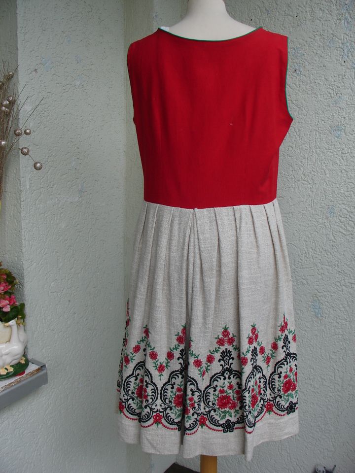 TRACHTENKLEID Vintage Dirndl Bluse Gr.46 Modestoff esbi Stickerei in Kiel