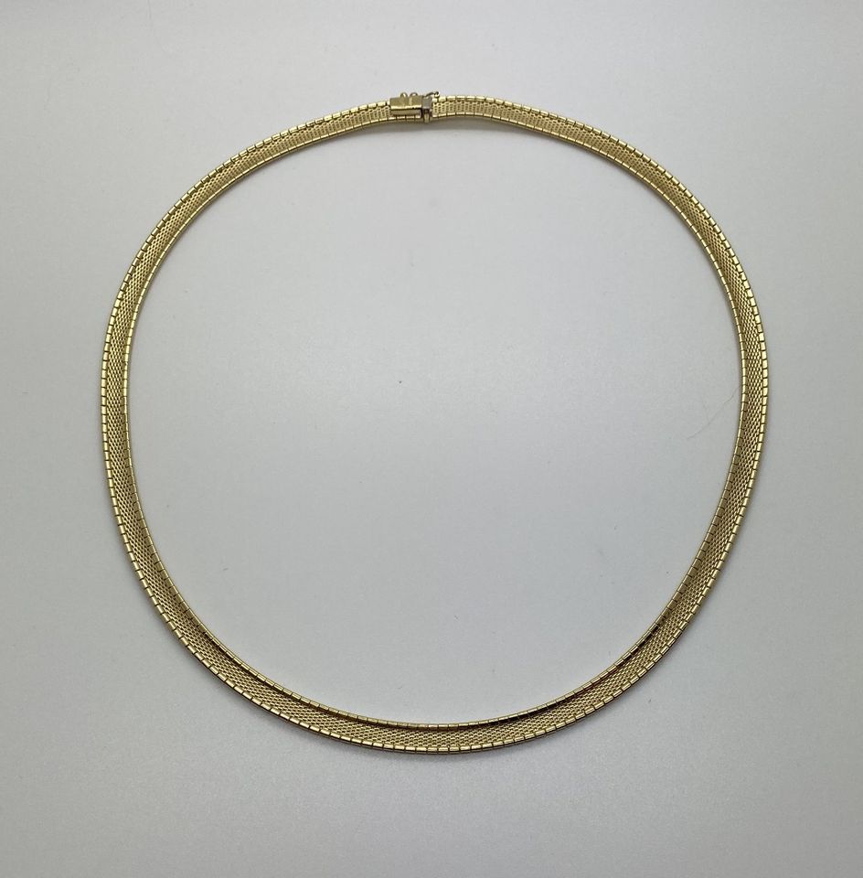 Collier gemustert in 333er Gelbgold, Länge ca. 45 cm (P17898) in Landshut