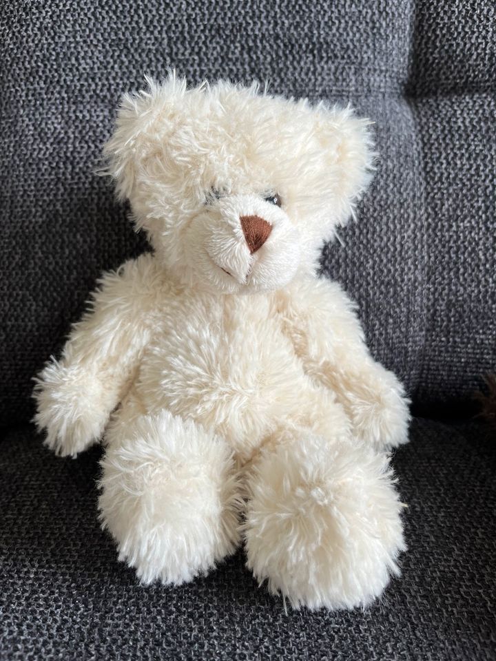 Uni-toys Kuscheltier Teddybär weiß sehr flauschig in Bad Oldesloe