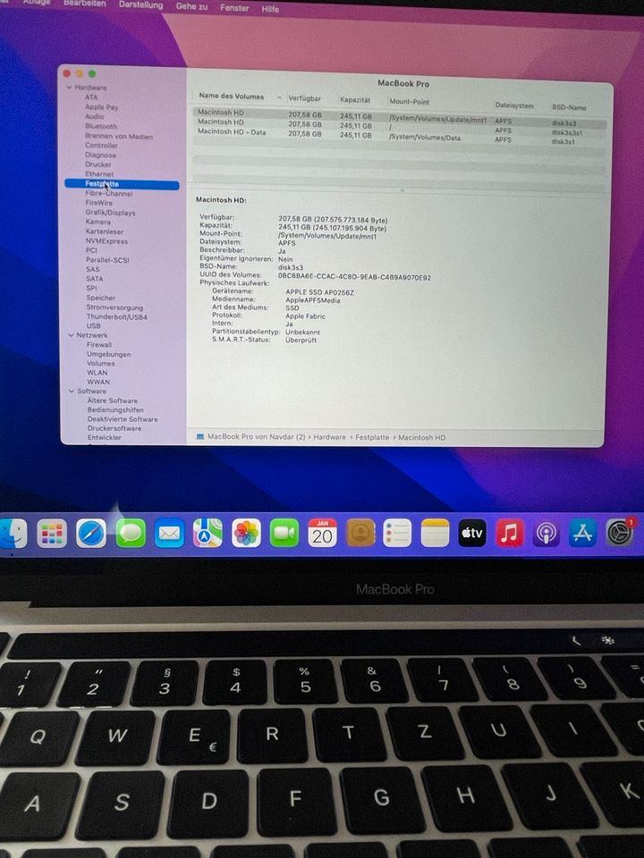 MacBook Pro M2 (13-inch, M2, 2022) 256gb Silber, wie neu mit OVP in Herne