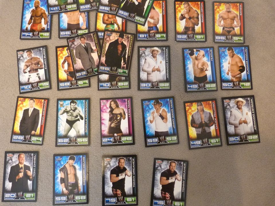 50 Topps Slam Attax Wrestling Karten (2 Champions) - 2008 in Offenbach