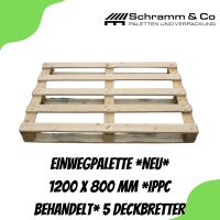 Einwegpalette *NEU* 1200 x 800 mm  *IPPC behandelt* 5 Deckbretter Hessen - Hanau Vorschau