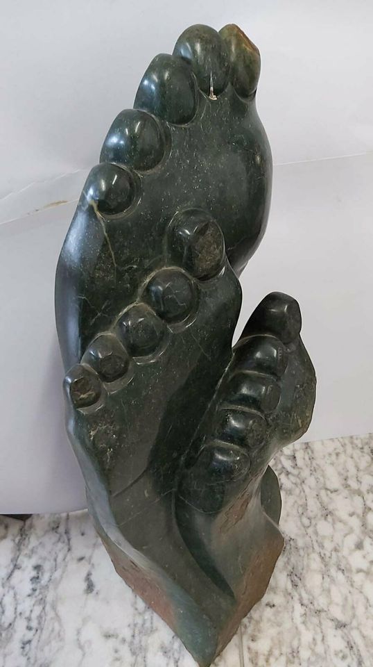 Sale! Afrikan. Skulptur Shona Washington Msonza Fuße stehend 70cm in Günzburg