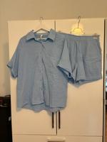 Mousselin Sommer Set hell blau Gr. 40/L neu Niedersachsen - Geestland Vorschau