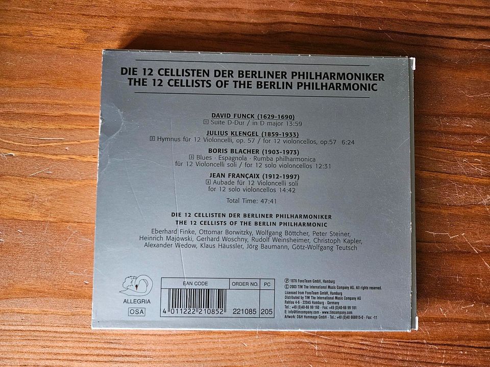 Die 12 Cellisten der Berliner Philharmoniker, CD in Boppard