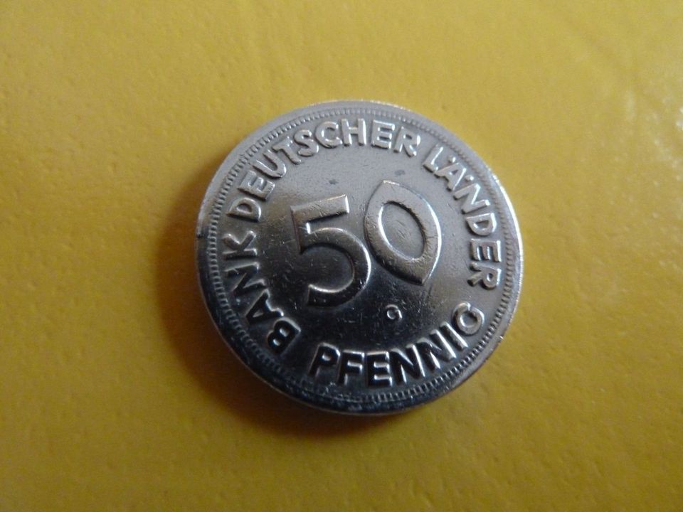 4 Stck. 50 Pfennig Bank Deutscher Länder 1949 / D/F/G/J in Balve