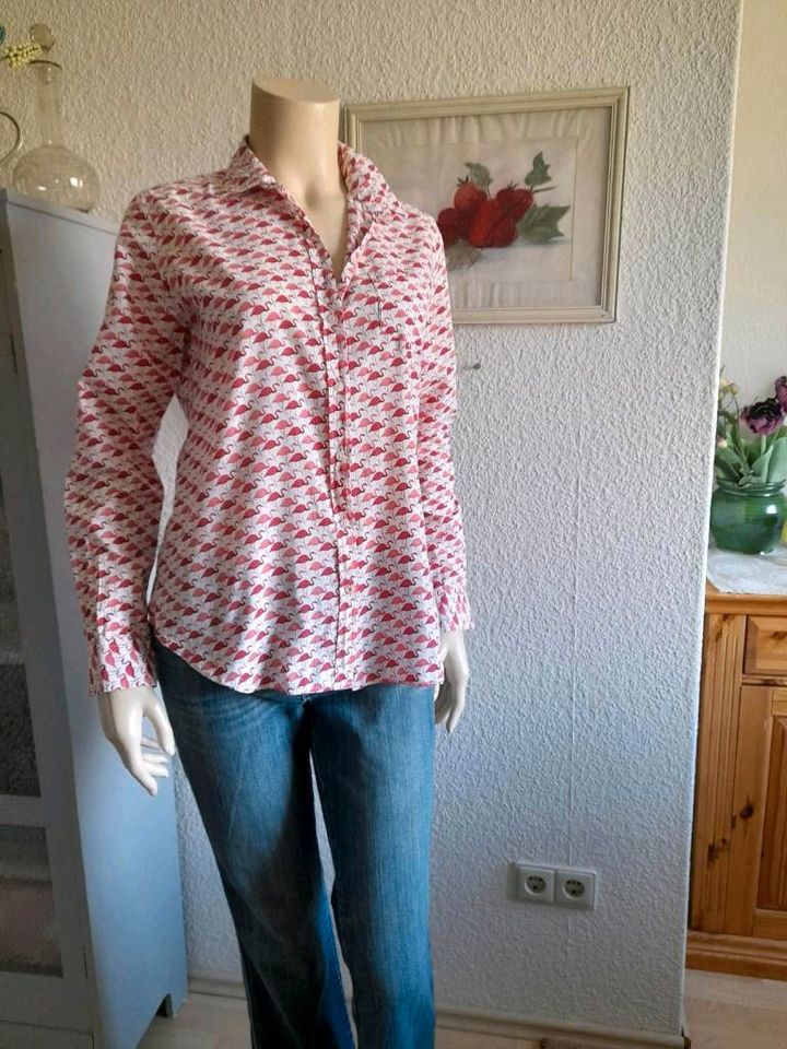 Hübsche Bluse mit Flamingos von Marie Lund Gr 38 in Meyn