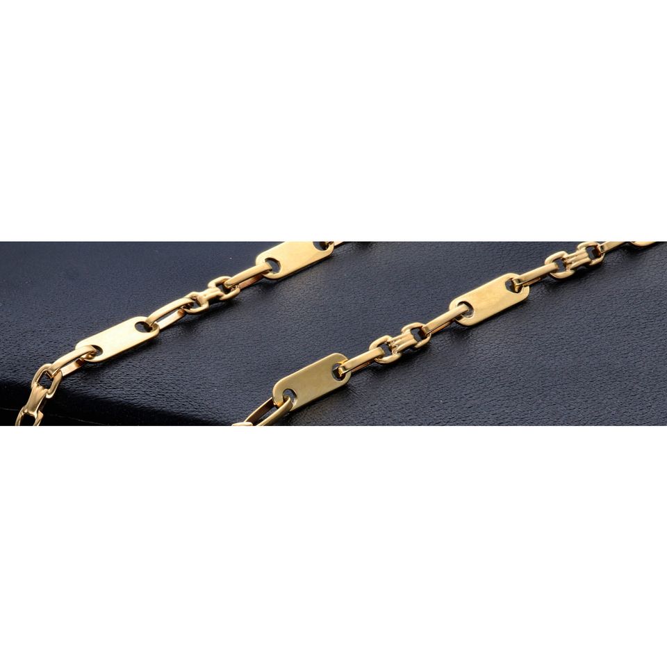 Plättchenkette Steigbügelkette ECHT Gold 585 14K 65cm 4mm Goldkette NEU in Berlin