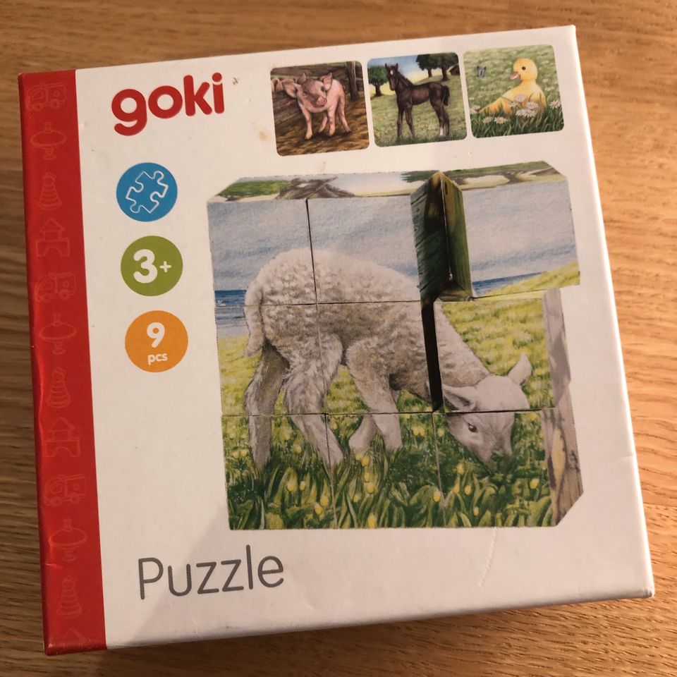 Goki Würfel Puzzle Bauernhof Tiere 3 Jahre in Düsseldorf