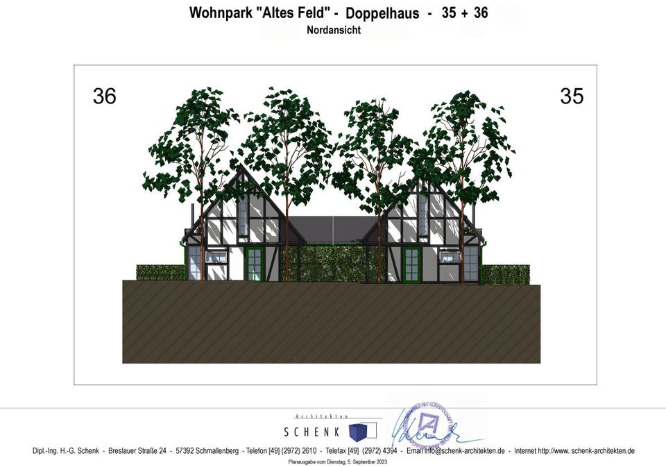 Kleines Baugrundstück für ein Wohnhaus als Doppelhaushälfte mit Baugenehmigung in Schmallenberg