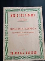 Francisco Tarrega - Recuerdos de la Alhambra Notenbuch Gitarre Bayern - Wonsees Vorschau