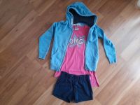 Set Sweatjacke, T-Shirt +Shorts Gr.134 Nordrhein-Westfalen - Wilnsdorf Vorschau