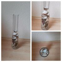 Hohe Glas Vase (Höhe 40 cm) mit Teelichthalter und Muscheldeko Bayern - Döhlau Vorschau