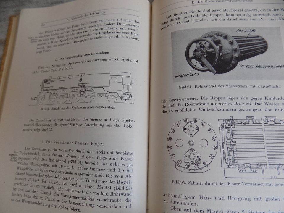 Dampflok Eisenbahn Reichsbahn Leitfaden 1935 histor. Fachbuch in Nünchritz