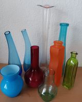 9 Blumenvasen, Glas, klar - bunt, 13-35cm, Vasen, Glasvasen... Hessen - Lohfelden Vorschau