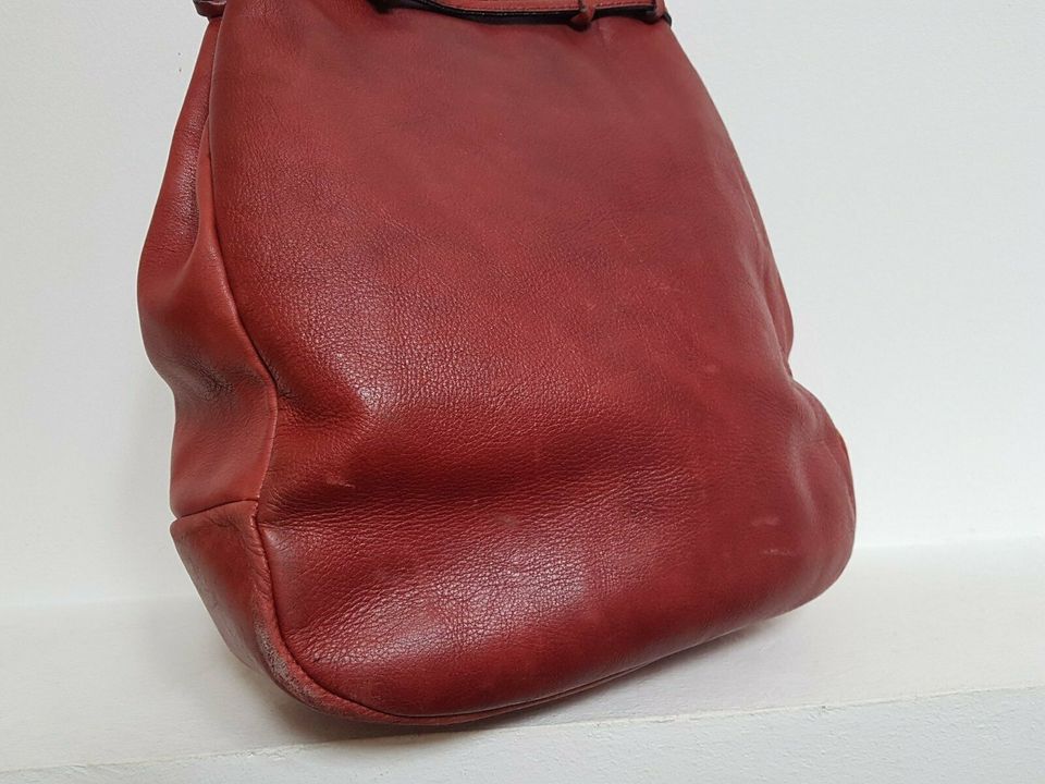 Vintage Ledertasche Beutel Echtleder in Haste