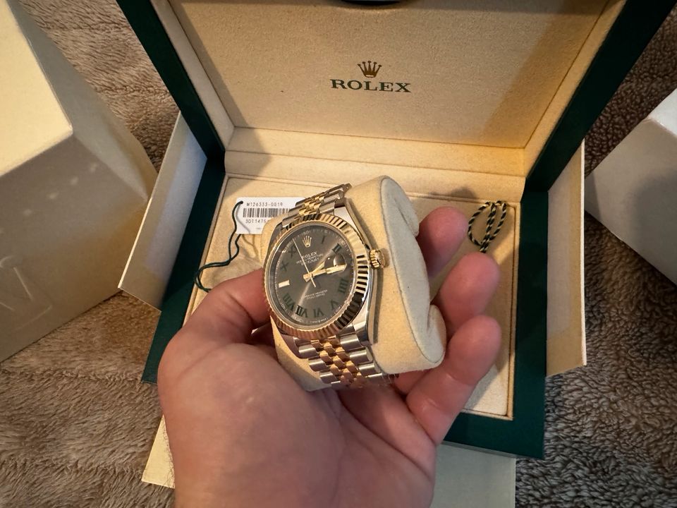 Rolex Datejust 41 Stahl Gold Wimbledon 10/2021 in Wiesbaden