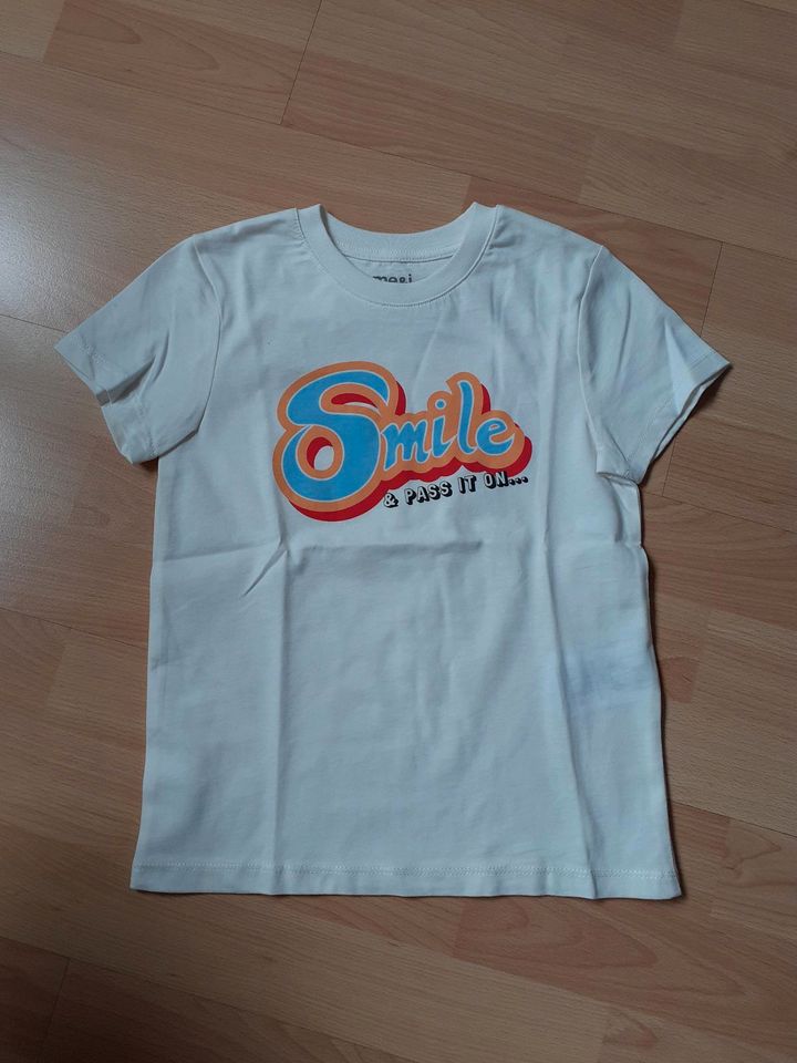 NEU! 110 / 116 T-Shirt von me & and i beige smile pass it on in Zell unter Aichelberg