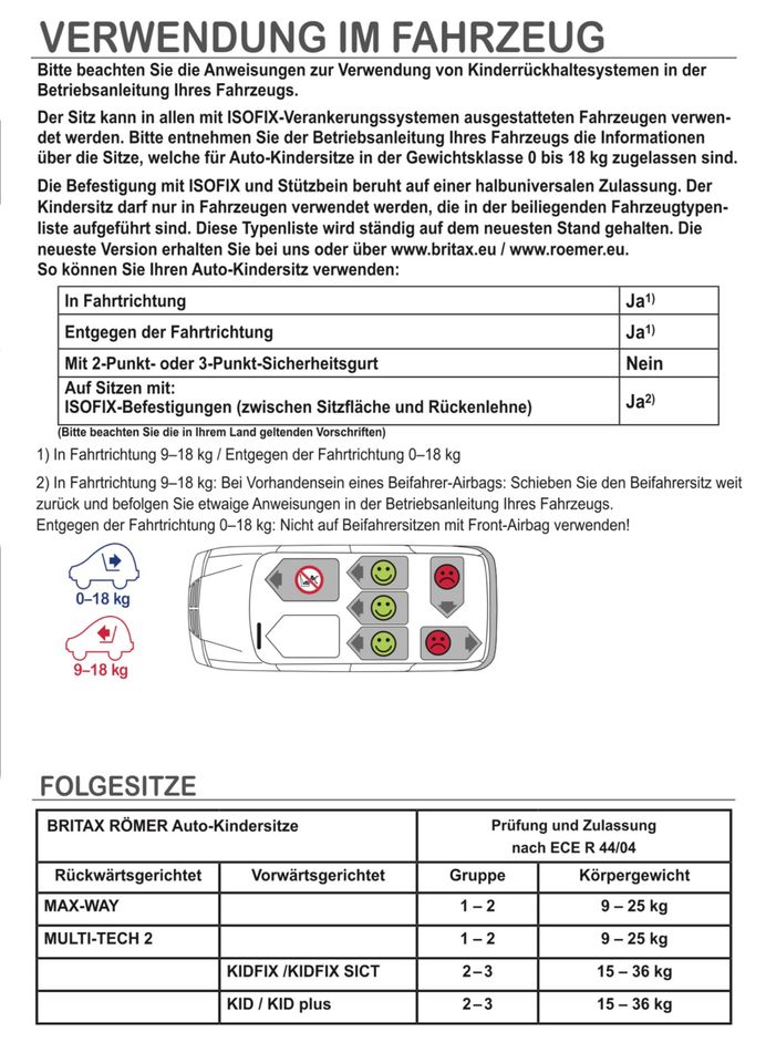 Britax Römer Dualfix 360° Kindersitz Reborder drehbar Isofix in Ichtershausen