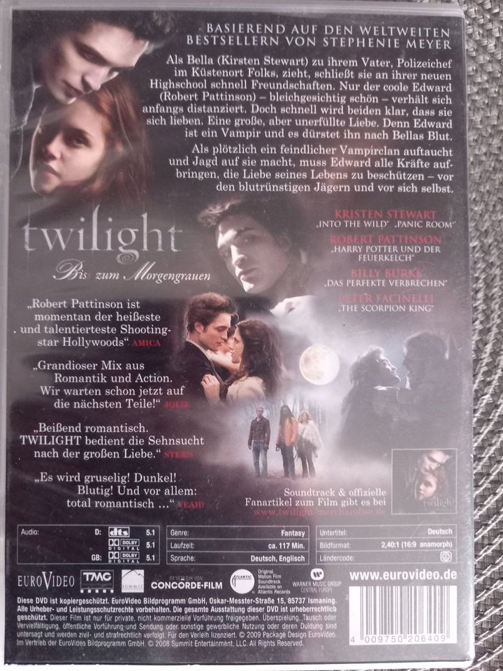 Dvd Film Movie Twilight Biss zum Morgengrauen Twillight in Korschenbroich