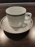 4x Espressotassen Tasse inkl. Untersetzer, weiß mit silber Bayern - Pörnbach Vorschau