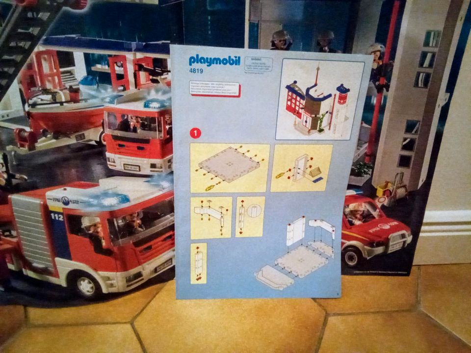 Playmobil 4819 - Feuerwehr Hauptquartier + 7465 Erweiterungs-Tor in Winsen (Luhe)