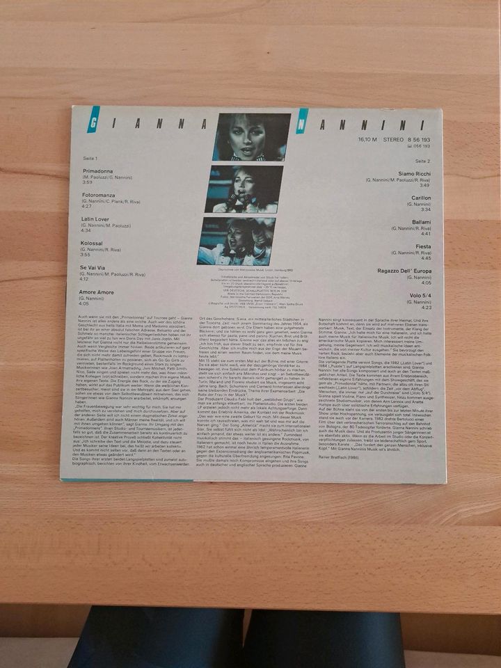 Verkaufe LP Vinyl von Gianna Nannini von Amiga 80er in Usedom