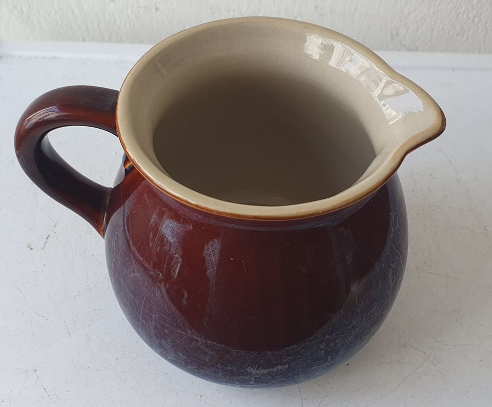 (Milch-/Saft) Krug, Keramik/Steingut,Ø ca. 12 cm, braun,ca. 0,8 l in Lübeck