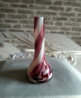 Glas - Vase, rot-weiß-transp., ca. 8,5 x 16,5 cm, Morano - Glas Kreis Ostholstein - Malente Vorschau